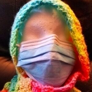 Crocheted "Sherbert" Infinity Scarf